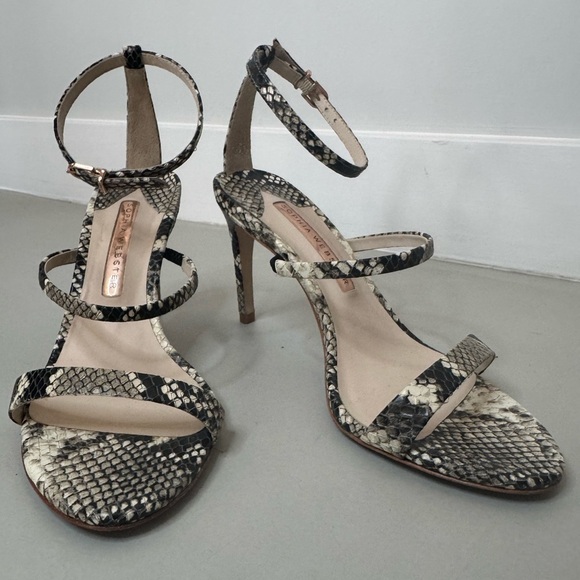 Sophia Webster Snakeskin Strappy Heels – Size 7.5, Ultra Chic Design - Picture 1 of 14